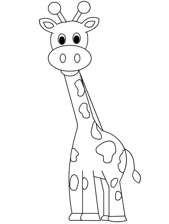 Giraffe Coloring Page - Giraffe Coloring Pages