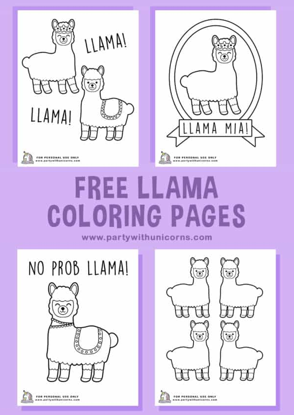 Llama Coloring Pages 03 - Llama Coloring Page