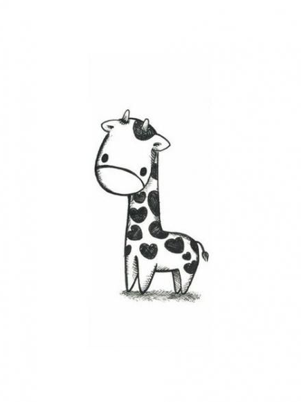 New Drawing Cute Giraffe   Giraffe Coloring