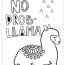 No Prob Llama Printable   Llama Coloring Page