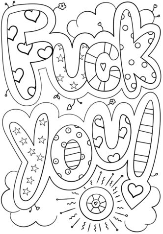 Adult Coloring Pages With Fvck Yov Coloring Pages