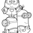 Cartoon Coloring Pages   Minions Coloring Page With Bob Stuart & Kevin