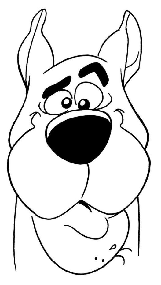 Cartoon Coloring Pages With Scooby Head