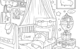 Coloring Pages Aesthetic With Aesthetic Cozy Bedroom Drawing   Printable Coloring Page For Kids And Adults