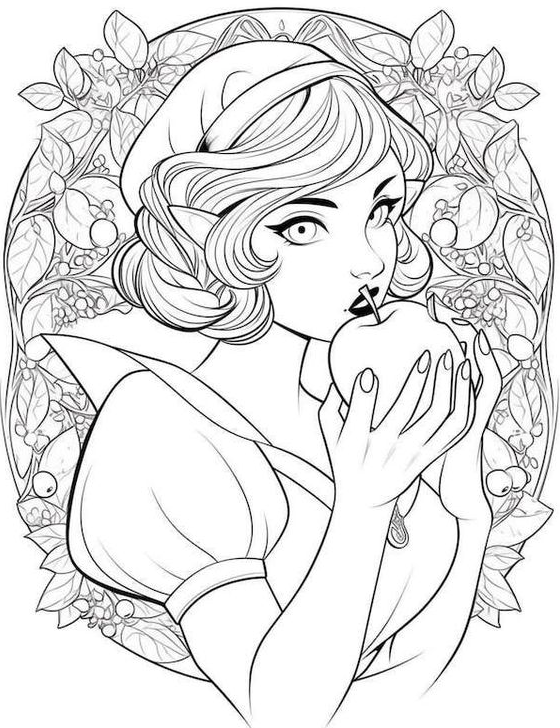 Coloring Pages For    Gorgeous Princess Coloring Pages For Kids And
