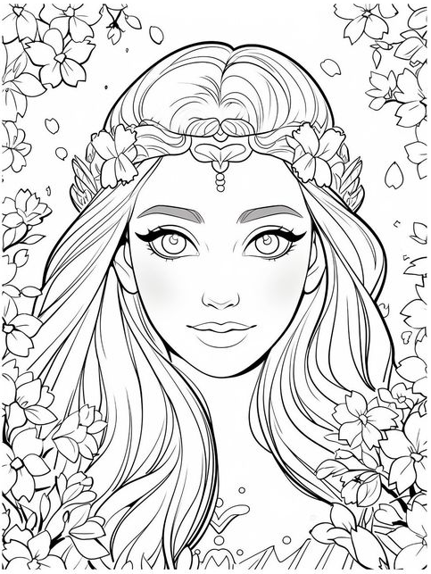 Coloring Pages For Adults   Greek Goddesses Coloring