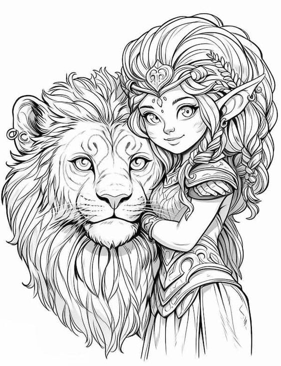 Coloring Pages For    Pretty Elf Coloring Pages For Kids And