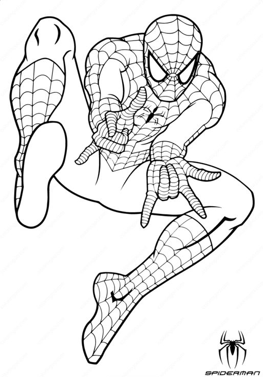 Coloring Pages For Boys With Free Printable Spiderman Hero Coloring Page