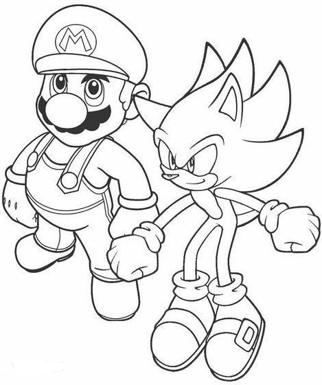 Coloring Pages For Boys With Printable Sonic Coloring Pages For Kids