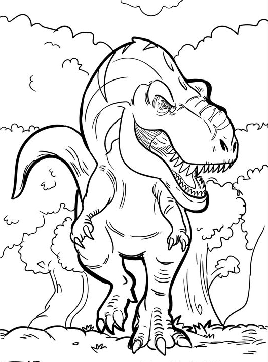 Coloring Pages For Boys With Tyrannosaurus Coloring Pages
