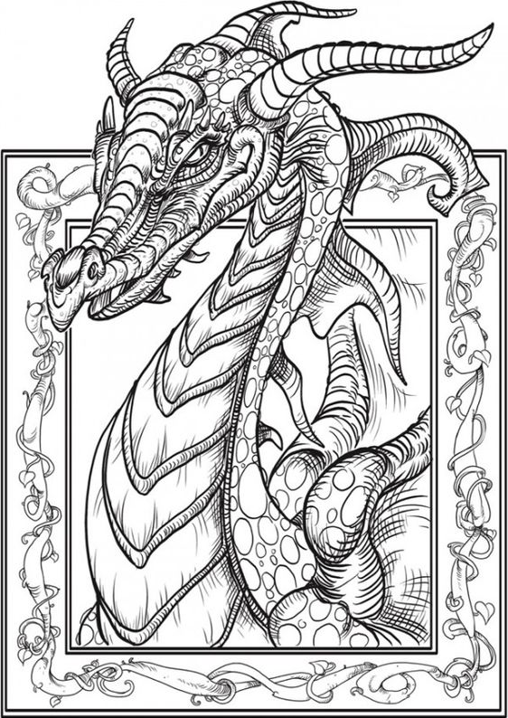 Coloring Pages To Print With I Think Dragons Are Becoming A Current
