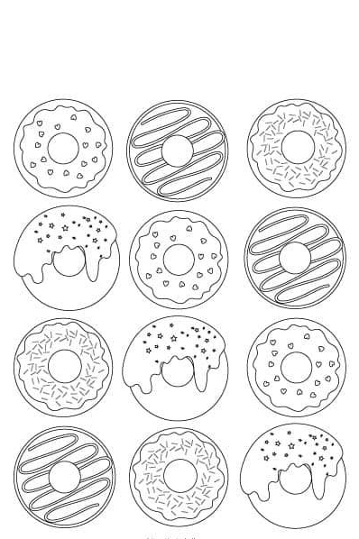 Coloring Sheets With 9+ Free Printable Donut Coloring