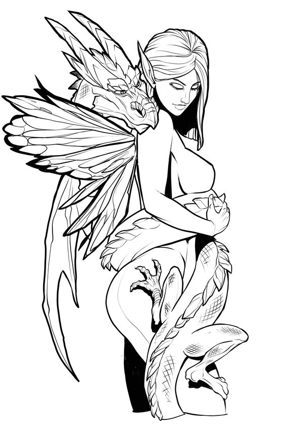 Fantasy Art Coloring Pages