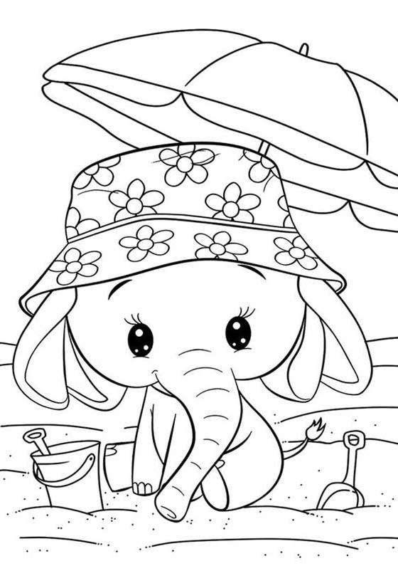 Free & Easy To Print Elephant Coloring