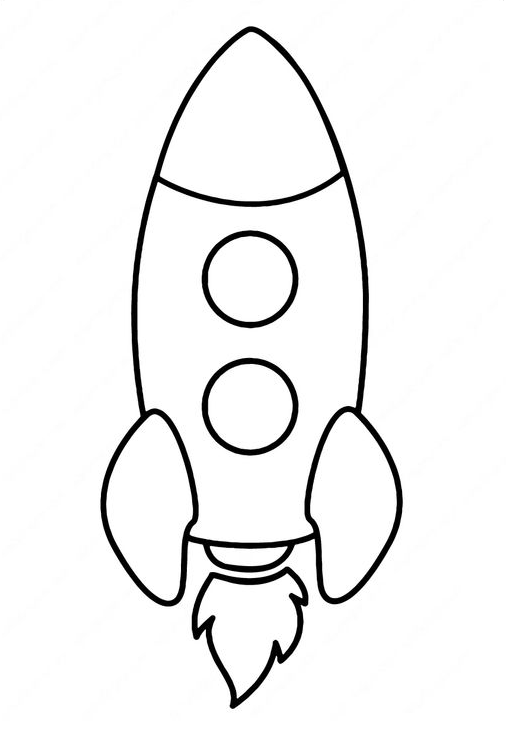 Free  Coloring Pages With Easy Rocket Coloring Pages For