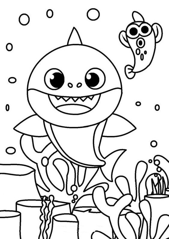 Free Printable Baby Shark Coloring Pages For