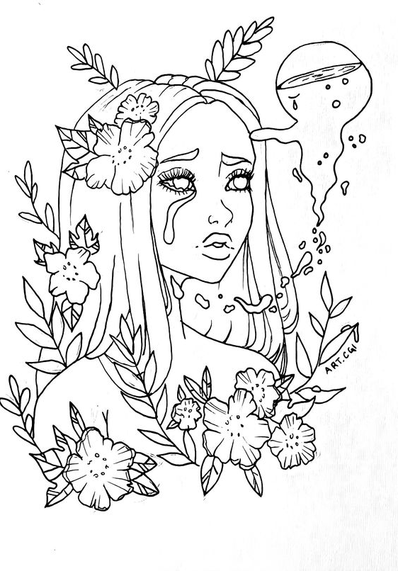 Hippie Coloring Pages With Coloring Pages For Girls