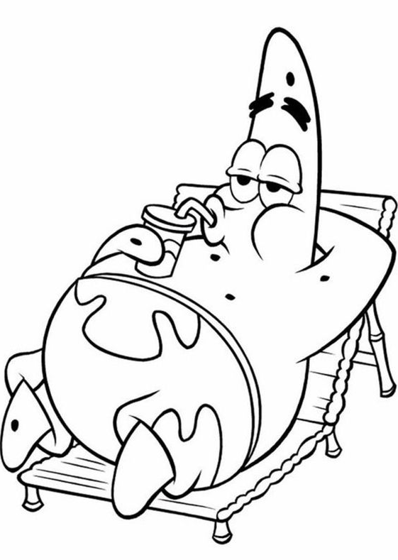 Hippie Coloring Pages With Patrick Star Coloring Pages