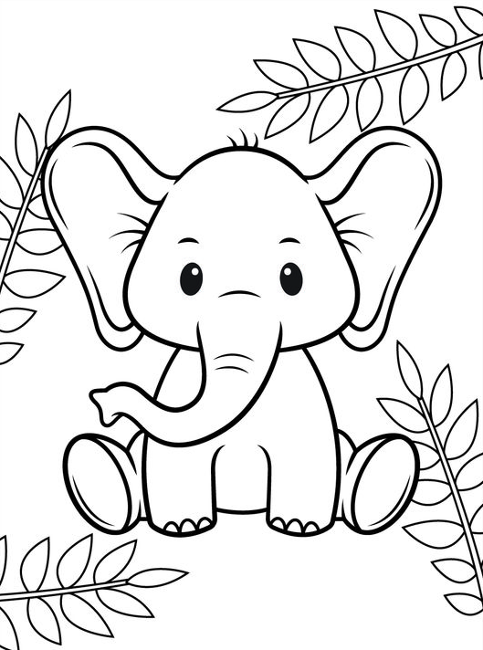 Kids Coloring With Baby Animals Coloring Pages