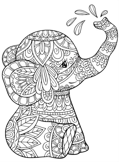 Mandala  Pages With Elephant Mandala  Pages 50 Page Elephant