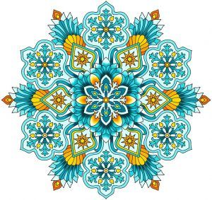 Mandala Coloring With 50 SNOWFLAKES TO COLOR A Snowflake Mandala Coloring Book