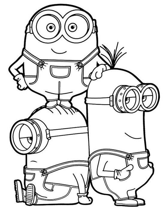 Minions coloring pages to print and color for children of all ages