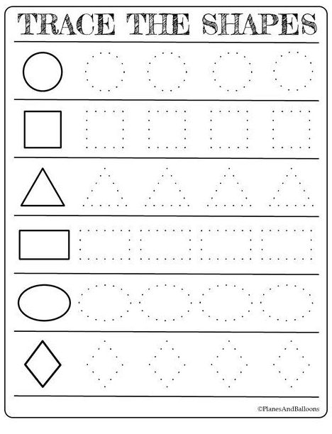 Preschool Printables With Free Printable Shapes Worksheets For Teaching Kids The Basic Shapes