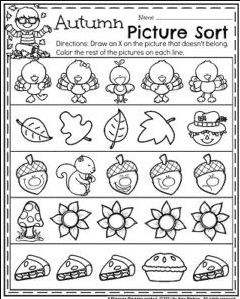 Preschool Printables With November Preschool Worksheets