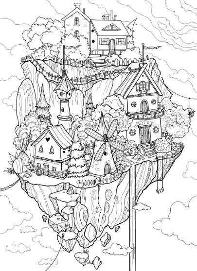 Various illustrations from my coloring books