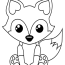 Animal Coloring Pages Free Printable Baby Fox Coloring Page