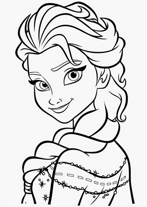 Coloring Sheets For  With Free Printable Elsa Coloring Pages For