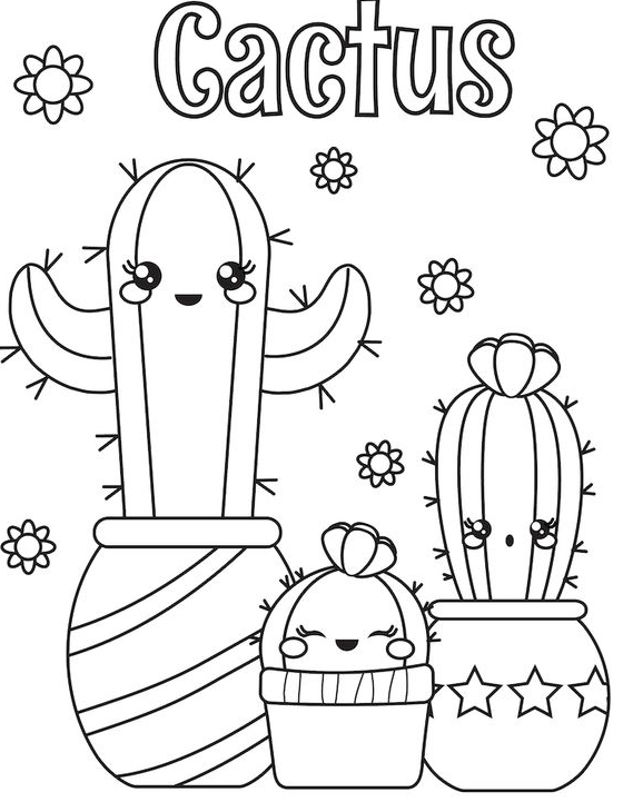 Colouring Pages For Kids With 3 Fun cactus books for kids