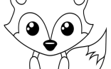 Colouring Pages For Kids With Free Printable Baby Fox Coloring Page