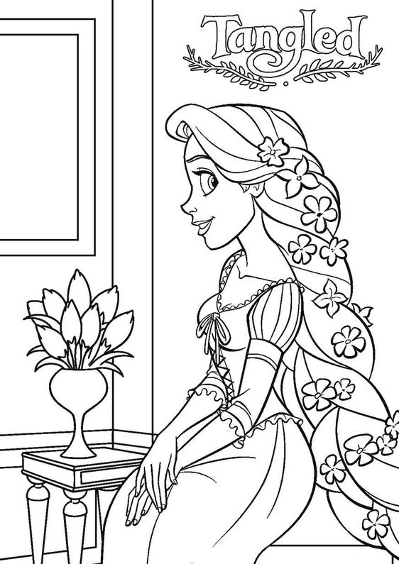 Disney Princess Coloring Pages Free Printable Tangled Coloring Pages For Kids