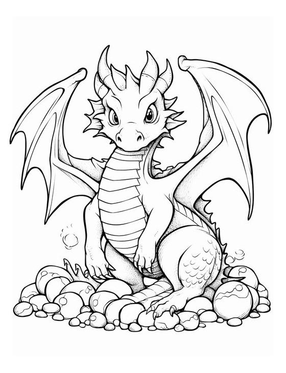 Dragon Coloring Page   Dragon Coloring Pages 2024 Free Printable