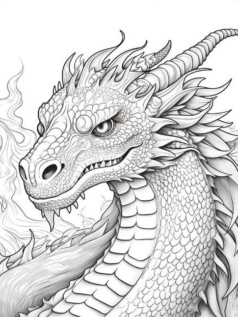 Dragon Coloring Page   Dragon Coloring Pages For