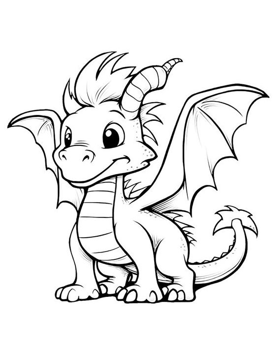 Dragon Coloring Page   Dragon Coloring Pages Free