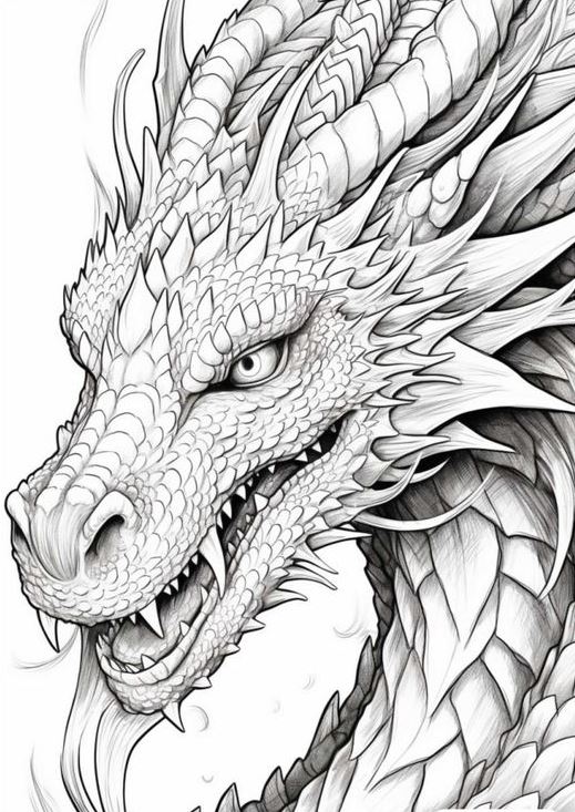 Dragon Coloring Page   Free Dragon Coloring