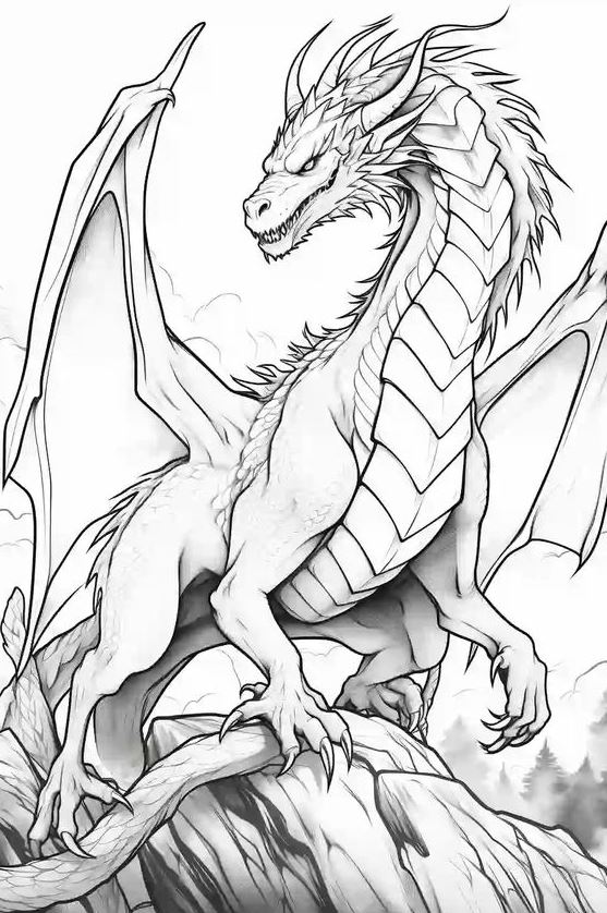 Dragon Coloring Page   Free Printable Dragon Coloring Pages For