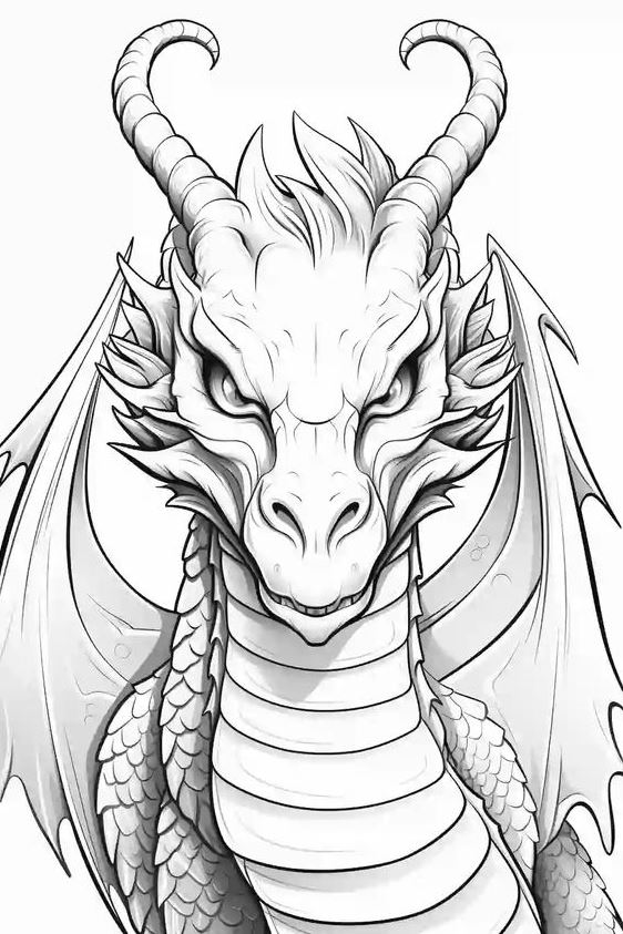 Dragon Coloring Page   Free Printable Dragon Coloring Pages For Kids &
