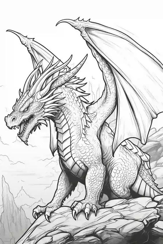Dragon Coloring Page   Free Printable Dragon Coloring Pages For