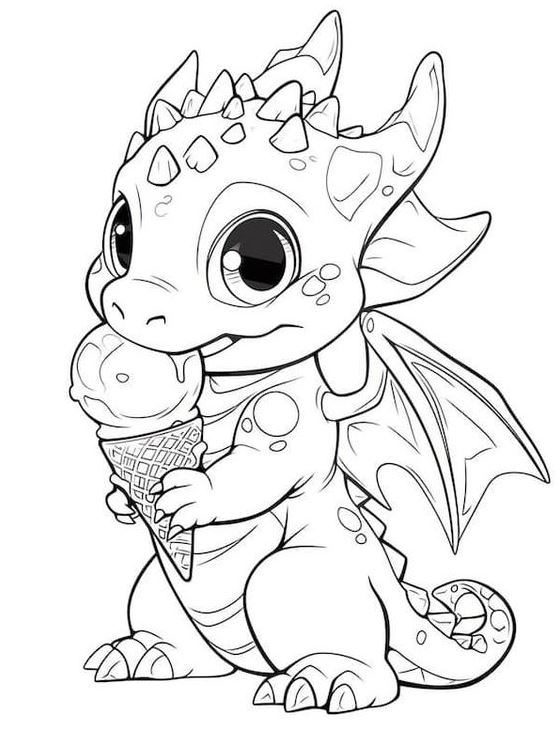 Dragon Coloring Page   Majestic Dragon Coloring Pages For Kids And