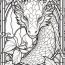 Dragon Coloring Page   Stained Glass Dragon Coloring Page