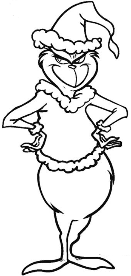 Grinch Coloring Pages How to Draw the Grinch