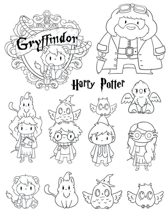 Harry  Coloring Pages Digisellos Harry