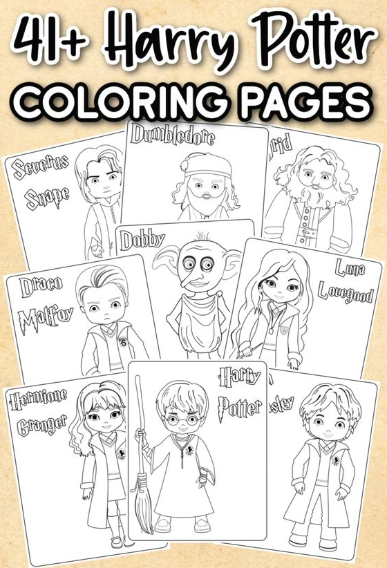 Harry Potter Coloring Pages Harry Potter Printable Coloring Pages