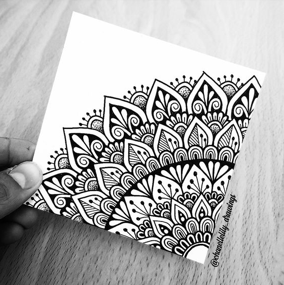 Mandala freehand doodle practicing new details