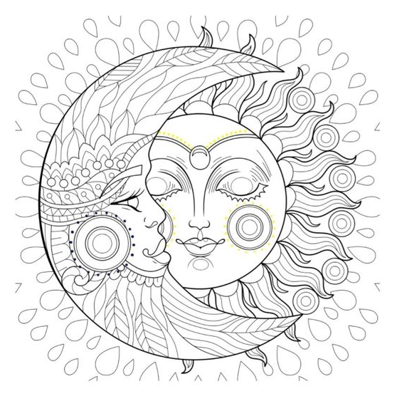 Moon Coloring Pages Moon Coloring Pages For Grown Ups