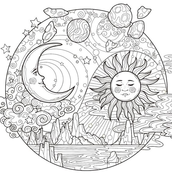 Moon Coloring Pages Moon Coloring Pages For Kids