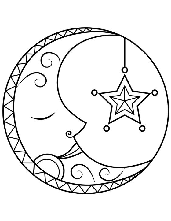 Moon Coloring Pages Moon Coloring Pages For Printable